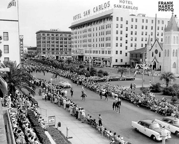 1955 Fiesta Parade on Palafox